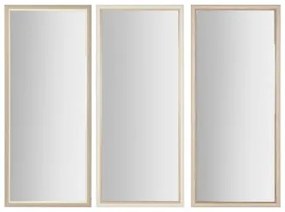 Specchio da parete Home ESPRIT Bianco Marrone Beige Grigio Cristallo polistirene 67 x 2 x 156 cm (4 Unità)