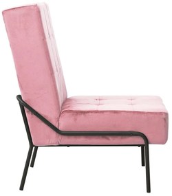 Poltrona relax 65x79x87 cm rosa in velluto