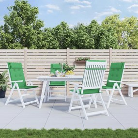 Cuscini Per Sedia Con Schienale Alto 4 Pz Verde Tessuto Oxford /