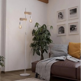 Eglo 44083 - Lampada da terra TOWNSHEND 2xE27/10W/230V bianca