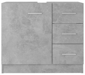 Mobile sottolavabo grigio cemento 63x30x54 cm in truciolato