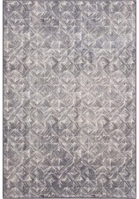 Tappeto in lana grigio 160x240 cm Moire - Agnella