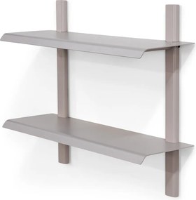 Mensola grigio tortora in metallo con ripiani multipli 60 cm Hola – Spinder Design