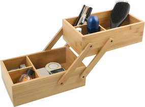 Organizer da bagno di colore naturale in bambù per cosmetici Isalys – MSV