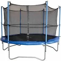 Trampolino Tappeto Elastico per Bambini 3,05m in Acciaio Blu e Nero