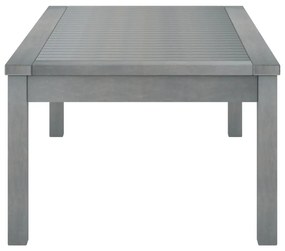 Tavolino da caffè 100x50x33 cm grigio legno massello di acacia