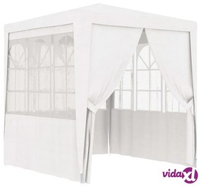 vidaXL Gazebo Professionale con Pareti 2,5x2,5 m Bianco 90 g/m²