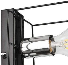 Applique MIKA 1xE27/60W/230V nero/cromo