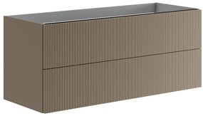 Mobile da bagno sotto lavabo Opera marrone opaco L 119.5 x H 50 x P 45.5 cm 2 cassetti, lavabo non incluso