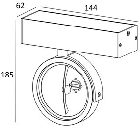 Zuma Line 50484-G9 - Faretto GO SL 1 2xG9/42W/230V nero