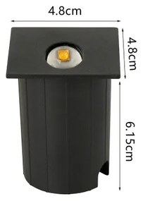 Brilagi - Lampada da incasso LED per esterni STAIRDOT LED/2W/230V, nero, IP65, quadrata
