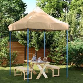 Tenda Da Festa Pieghevole Pop-up Beige 200x200x306 Cm /