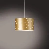 Sospensione Moderna A 5 Luci Pois Xxl In Polilux Bicolor Oro Made In Italy