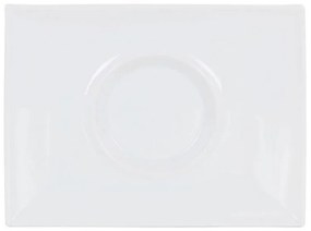 Piatto Piano Gourmet Porcellana Bianco (29,5 x 22 x 3 cm)