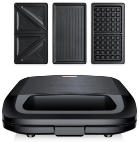 Niceboy ION Snacker S3 - Macchina per i panini 3in1 750W/230V acciaio inossidabile/nero