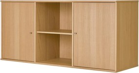 Cassettiera bassa a sospensione in rovere naturale 133x61 cm Mistral - Hammel Furniture