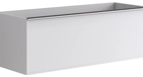 Mobile da bagno da fissare sotto lavabo L 120 x H 40 x P 45.5 cm bianco laccato, 2 cassetti Pixel frame