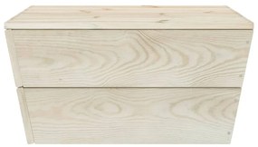 Set Divani da Giardino su Pallet 10 pz in Legno Abete Impregnato