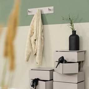 Attaccapanni da parete grigio tortora in metallo 50 cm Leatherman – Spinder Design