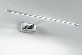 Applique led andromeda orientabile cromo 4w 280lm 3500k 45,5x21x4,5cm