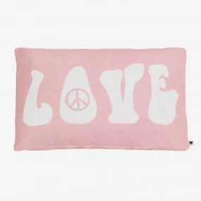 Federa rettangolare in cotone (30x50 cm) Peace & Love A - Sklum