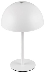 Lampada da tavolo LED bianco opaco con paralume in metallo (altezza totale 21 cm) Munoz – Trio