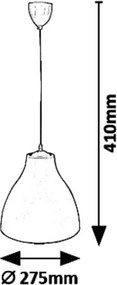 Rabalux 5059 - Lampadario a sospensione con filo MORRIS 1xE27/40W/230V