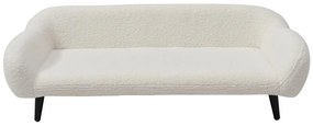 Divanetto per animali in tessuto bouclette e gambe metallo L.99 x P. 61 cm Bianco crema  - ZOLIA