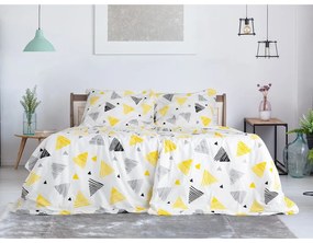 Biancheria da letto in crêpe giallo e bianco per letto singolo 140x200 cm Top Class - B.E.S.