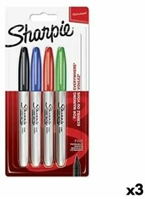 Set di Pennarelli Sharpie Multicolore 4 Pezzi (3 Unità)