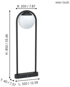 Eglo 98733 - Lampada da esterno VECCHIA 1xE27/28W/230V IP44