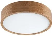 Lampada a Soffitto Eveline, Marrone, Legno, 37x37x8 cm, EPIKASA