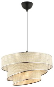 Lampadario a sospensione con cavo COUPER 1xE27/60W/230V crema/cromo lucido