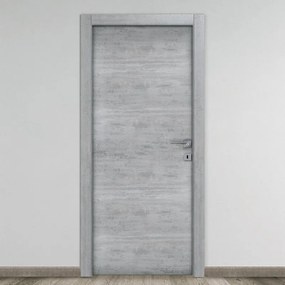 Porta battente Beton rovere grigio L 70 x H 210 cm reversibile