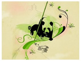 Fotomurale Un panda nella foresta di bambù