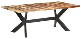 Tavolo da Pranzo 200x100x75cm Legno Massello con Finitura Miele