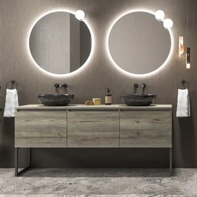 Mobile bagno a terra 180 cm con piano e 3 cassetti SP-180P3 - KAMALU