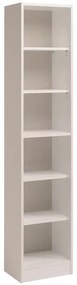 Libreria SOPHIA L 41.3 x P 28 x H 198 cm bianco opaco, portata per ripiano 5 kg