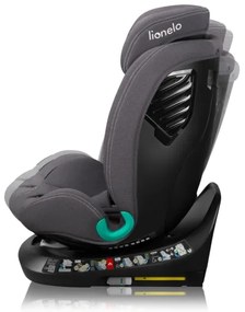 Lionelo - Seggiolino auto con base girevole BASTIAAN ONE i-Size 40-150 cm Grey Stone