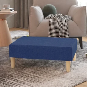 Poggiapiedi Blu 78x56x32 Cm İn Tessuto /