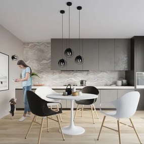 Sollux SL.1088 - Lampadario su corda TULOS 3xE27/60W/230V nero