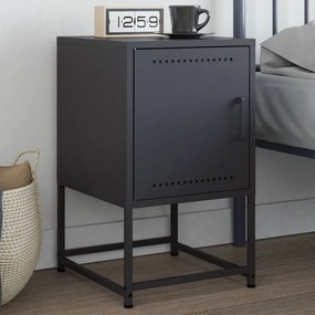 Comodino Antracite 36x39x60,5 Cm İn Acciaio /
