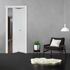 Porta interna pieghevole a libro simmetrica Spidy in MDF colore bianco, L 70 x H 210 cm, apertura reversibile