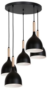 Lampadario a sospensione con filo NOAK WOOD 5xE27/60W/230V