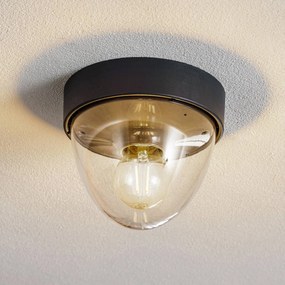 Nowodvorski Lighting Plafoniera Nook con paralume trasparente, grafite