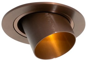 Faretto da incasso moderno bronzo scuro GU10 35 mm rotondo orientabile - Installa