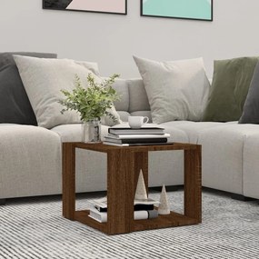 Tavolino Salotto Rovere Marrone 40x40x30cm Legno Ingegnerizzato /