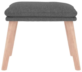 Poggiapiedi grigio chiaro 45x29,5x35 cm in tessuto
