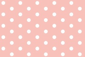 Carta da parati – Sfondo rosa punteggiato di punti bianchi