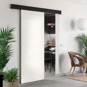 Porta scorrevole Kent, L 93 x H 212 cm, con binario Atelier nero